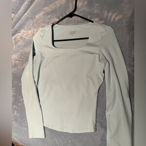 Trendy Queen Womens Long Sleeve, Square Neck Top 
BABY BLUE